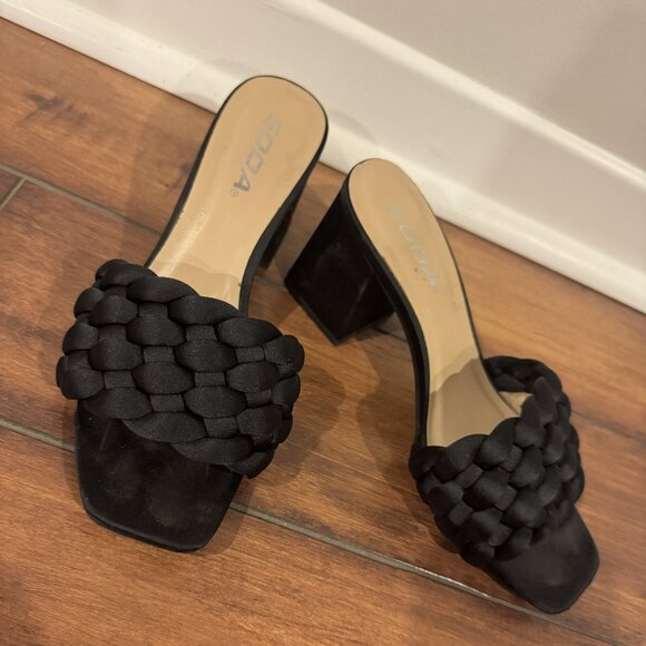 Soda Shoes – SHAUNA-S Heeled Sandals • Black • Women’s 6.5 - Picture 6 of 6